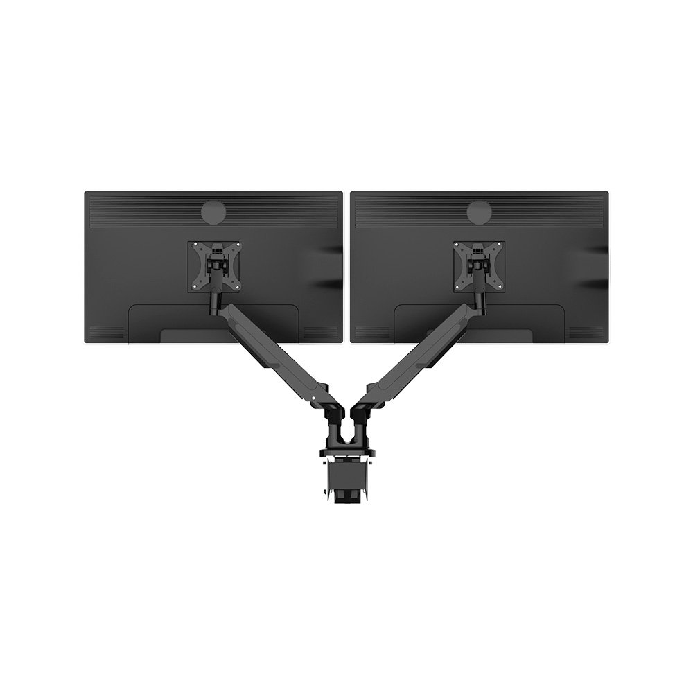 Imagem 3 de 9 do produto Suporte de Mesa Articulado para 2 Monitores de 17" a 32" FlexiSpot MA8D2, Ajustes com Pistão a Gás, VESA, Preto - MA8D2B