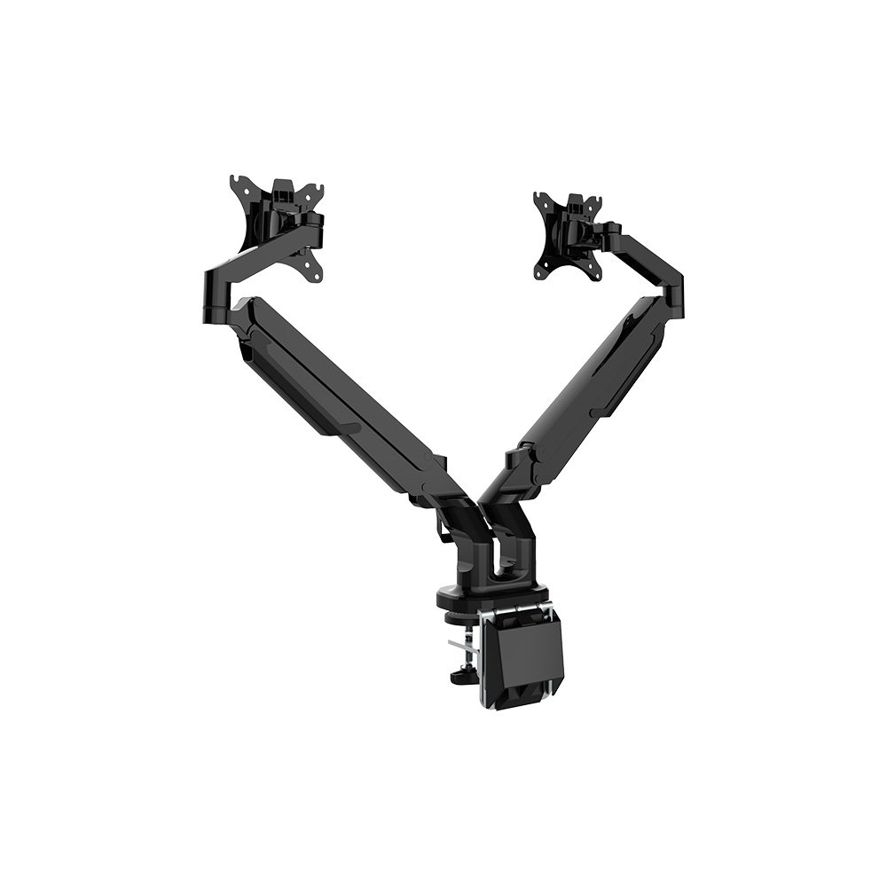 Imagem 4 de 9 do produto Suporte de Mesa Articulado para 2 Monitores de 17" a 32" FlexiSpot MA8D2, Ajustes com Pistão a Gás, VESA, Preto - MA8D2B