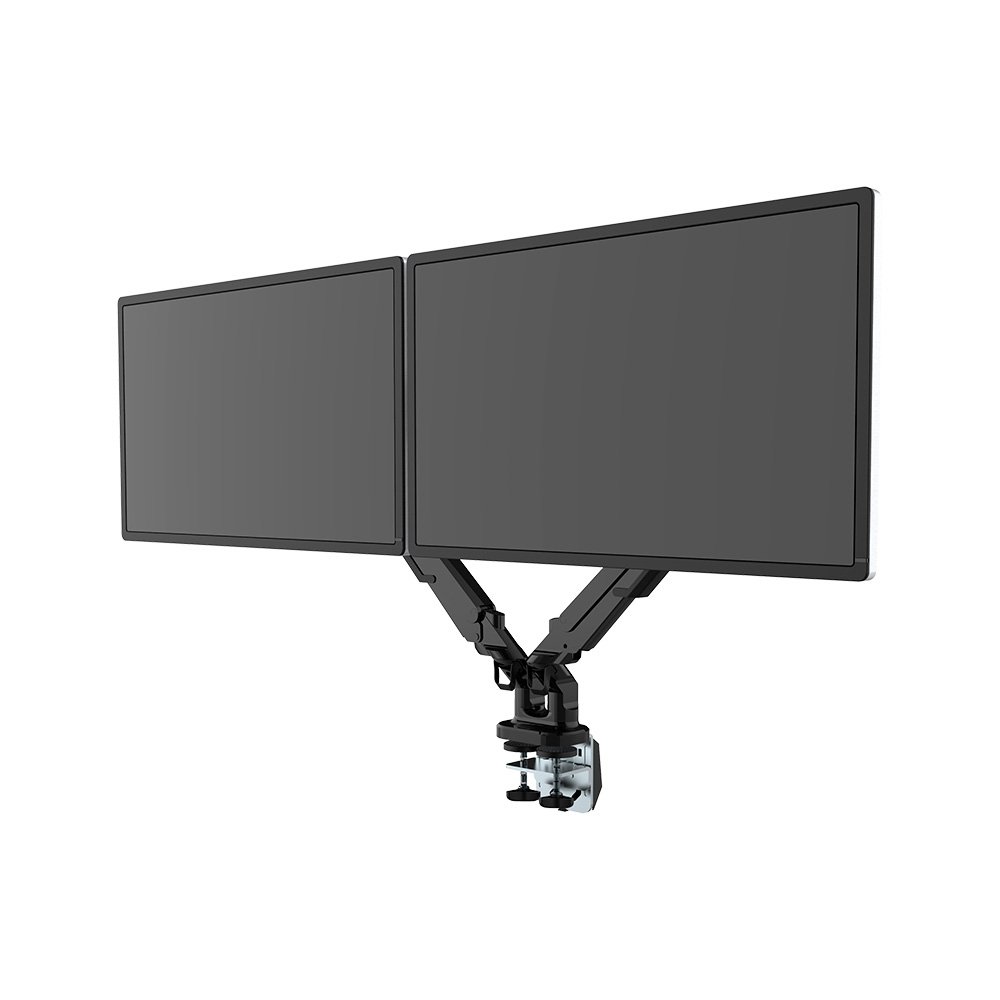 Imagem 5 de 9 do produto Suporte de Mesa Articulado para 2 Monitores de 17" a 32" FlexiSpot MA8D2, Ajustes com Pistão a Gás, VESA, Preto - MA8D2B