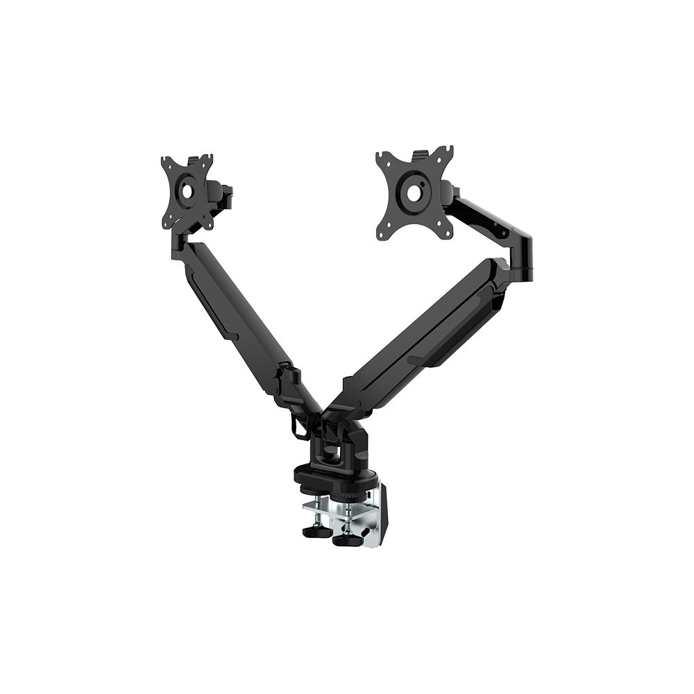 Imagem 6 de 9 do produto Suporte de Mesa Articulado para 2 Monitores de 17" a 32" FlexiSpot MA8D2, Ajustes com Pistão a Gás, VESA, Preto - MA8D2B