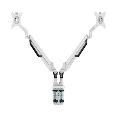 Suporte de Mesa Articulado para 2 Monitores de 17" a 32" FlexiSpot MA8D2, Ajustes com Pistão a Gás, VESA, Branco - MA8D2W