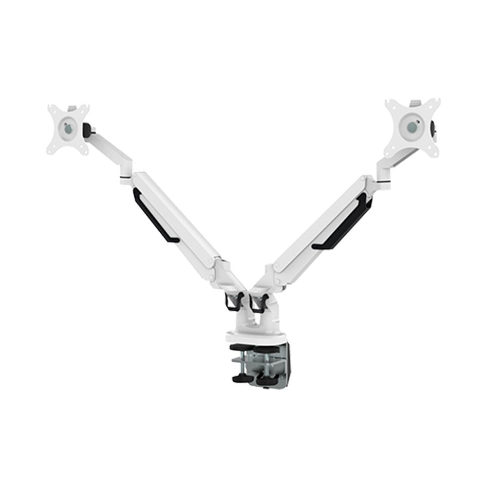 Imagem 3 de 19 do produto Suporte de Mesa Articulado para 2 Monitores de 17" a 32" FlexiSpot MA8D2, Ajustes com Pistão a Gás, VESA, Branco - MA8D2W