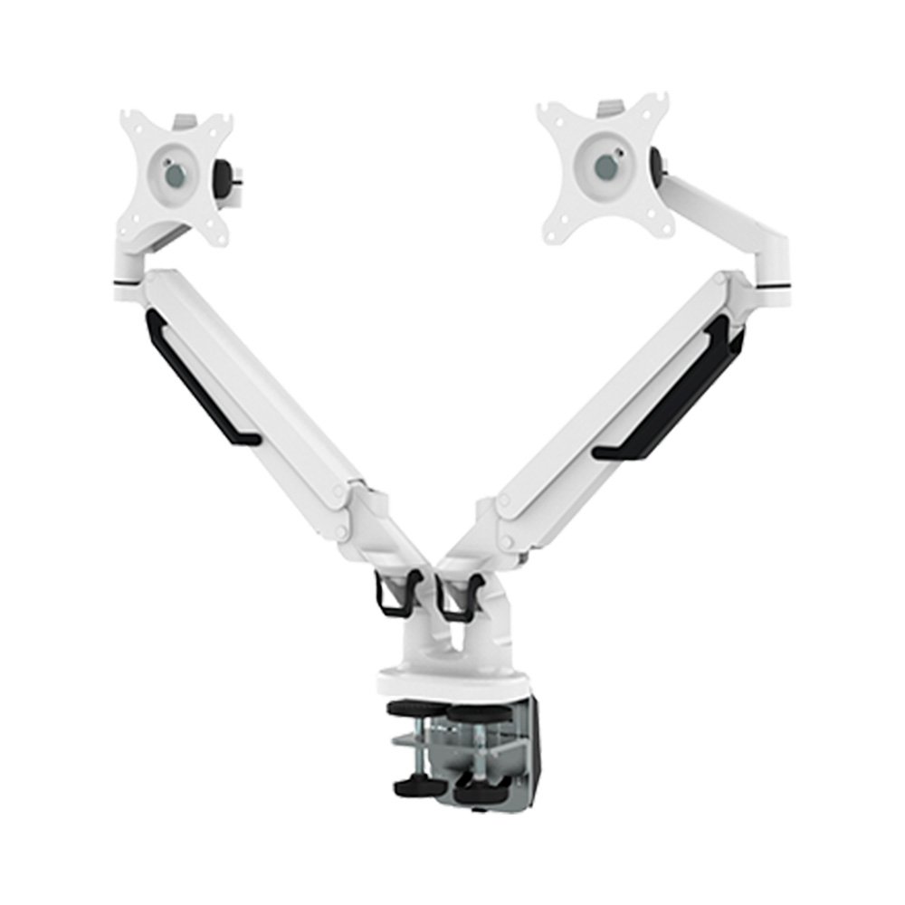 Imagem 5 de 19 do produto Suporte de Mesa Articulado para 2 Monitores de 17" a 32" FlexiSpot MA8D2, Ajustes com Pistão a Gás, VESA, Branco - MA8D2W