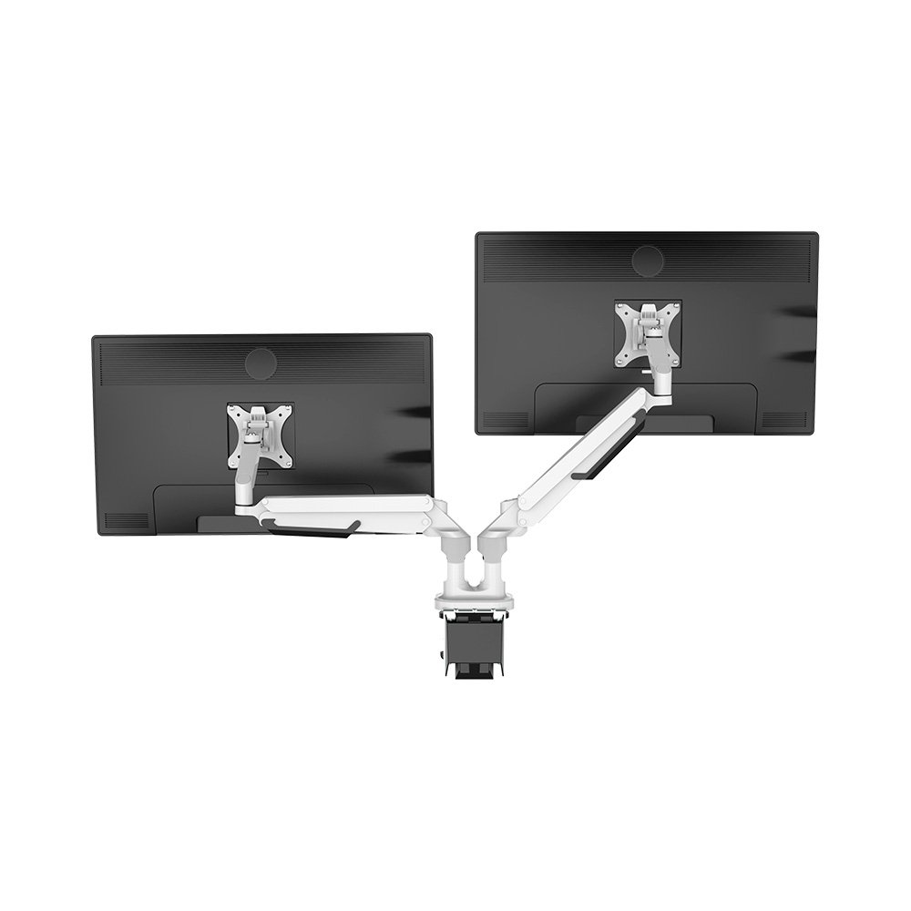 Imagem 15 de 19 do produto Suporte de Mesa Articulado para 2 Monitores de 17" a 32" FlexiSpot MA8D2, Ajustes com Pistão a Gás, VESA, Branco - MA8D2W
