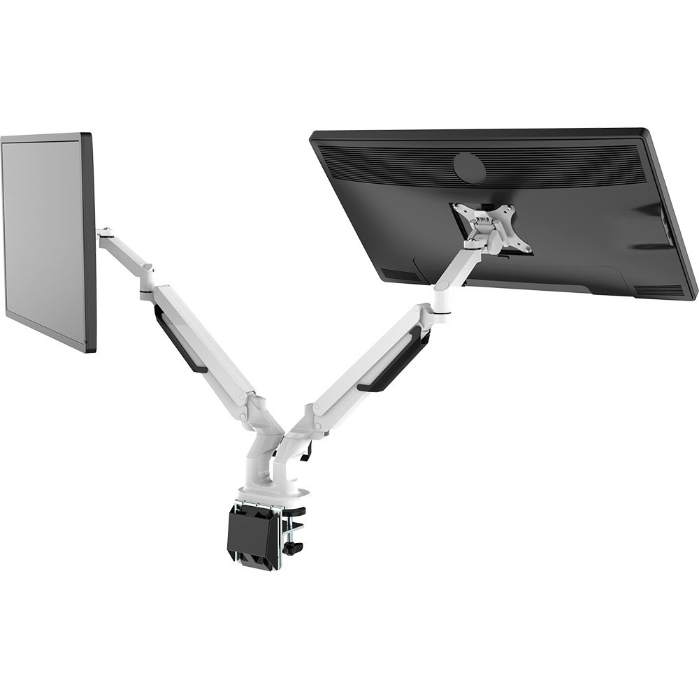 Imagem 16 de 19 do produto Suporte de Mesa Articulado para 2 Monitores de 17" a 32" FlexiSpot MA8D2, Ajustes com Pistão a Gás, VESA, Branco - MA8D2W