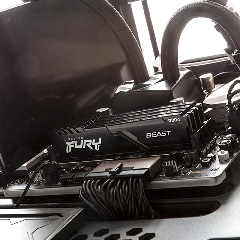 Imagem 16 de 17 do produto Memoria RAM Kingston Fury  Beast, 16GB, 3200MT/s, DDR4, CL16, DIMM, 1Gx8, Preto - KF432C16BB1/16WP