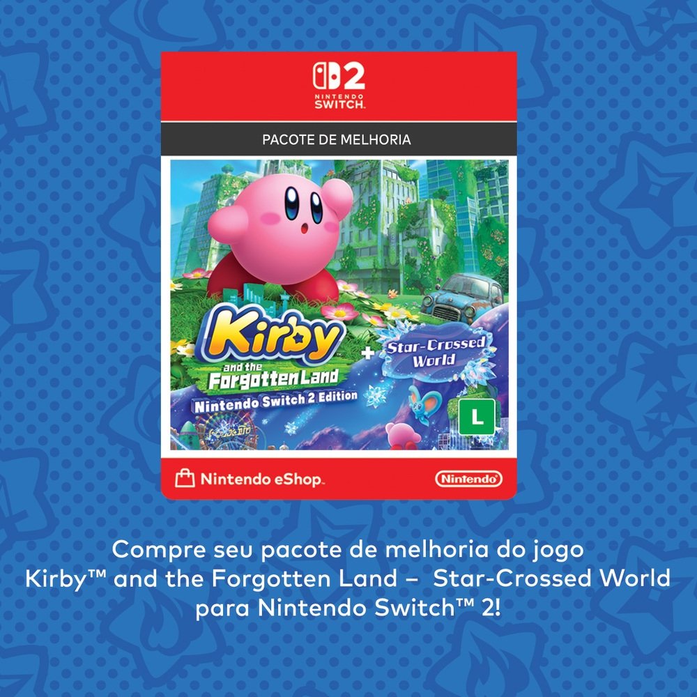 Gift Card Kirby and the Forgotten Land + Star-Crossed World - Pacote de Melhoria, Nintendo Switch 2
