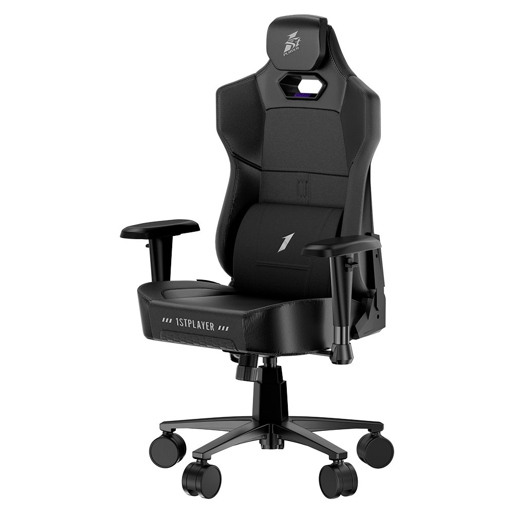 Imagem 6 de 6 do produto Cadeira Gamer 1STPLAYER k3, Até 140kg, Reclinável, com Almofadas, Material PU, Preta - K3-FC-BK