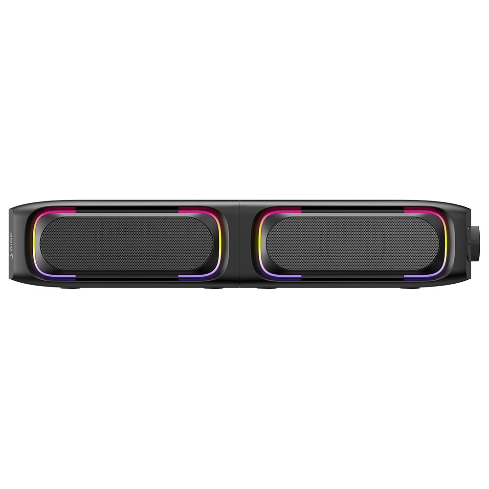Caixa de Som Gamer ( Balão.info) Laser S1, RGB Rainbow, Bluetooth e P2 3.5mm, 5Wx2, Preto - RM-SPL-01-RGB - foto 6
