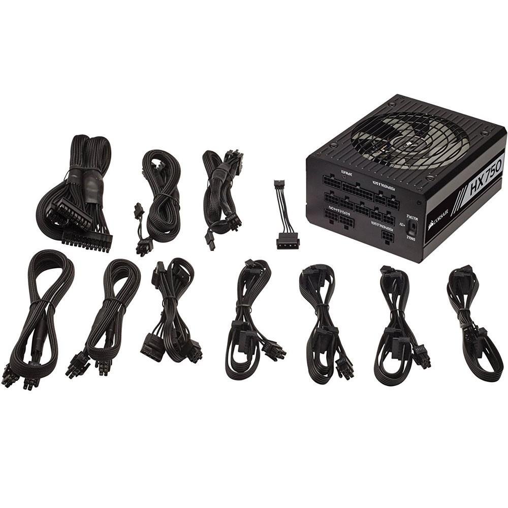 Imagem 6 de 7 do produto Fonte Corsair HX750, 750W, 80 Plus Platinum, Modular - CP-9020137-WW