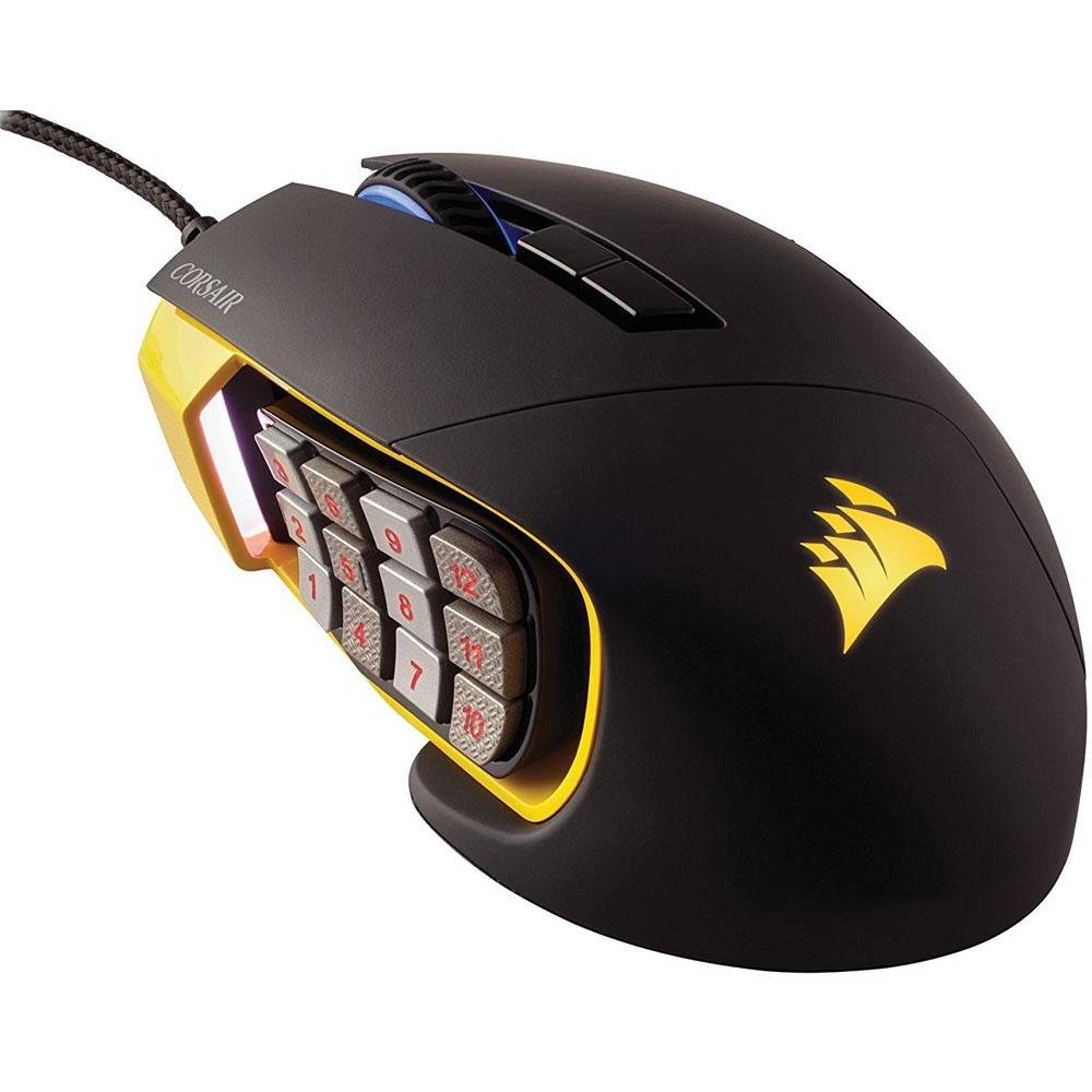Mouse Gamer Corsair Scimitar PRO, RGB, 17 Botões, 16000DPI, Preto