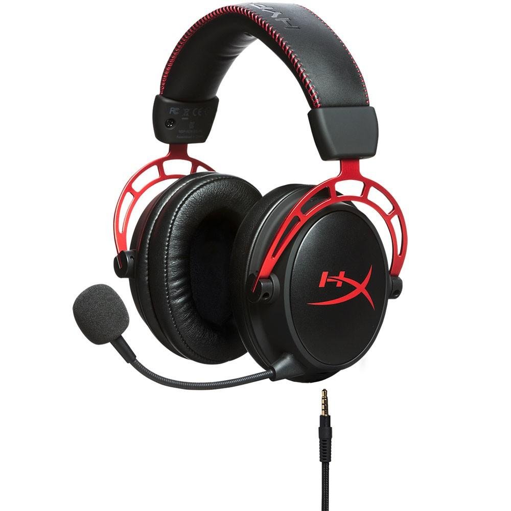Headset Gamer HyperX Cloud Alpha, Drivers 50mm, Múltiplas Plataformas, P2 e P3, Preto e Vermelho - 4P5L1AA#ABL Headset Gamer HyperX Cloud Alpha, Drivers 50mm, Múltiplas Plataformas, P2 e P3, Preto e Vermelho - 4P5L1AA#ABL