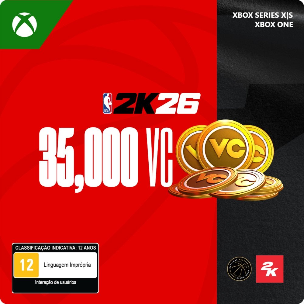Gift Card NBA 2K26: 35,000 Moedas Virtuais (VC), Xbox