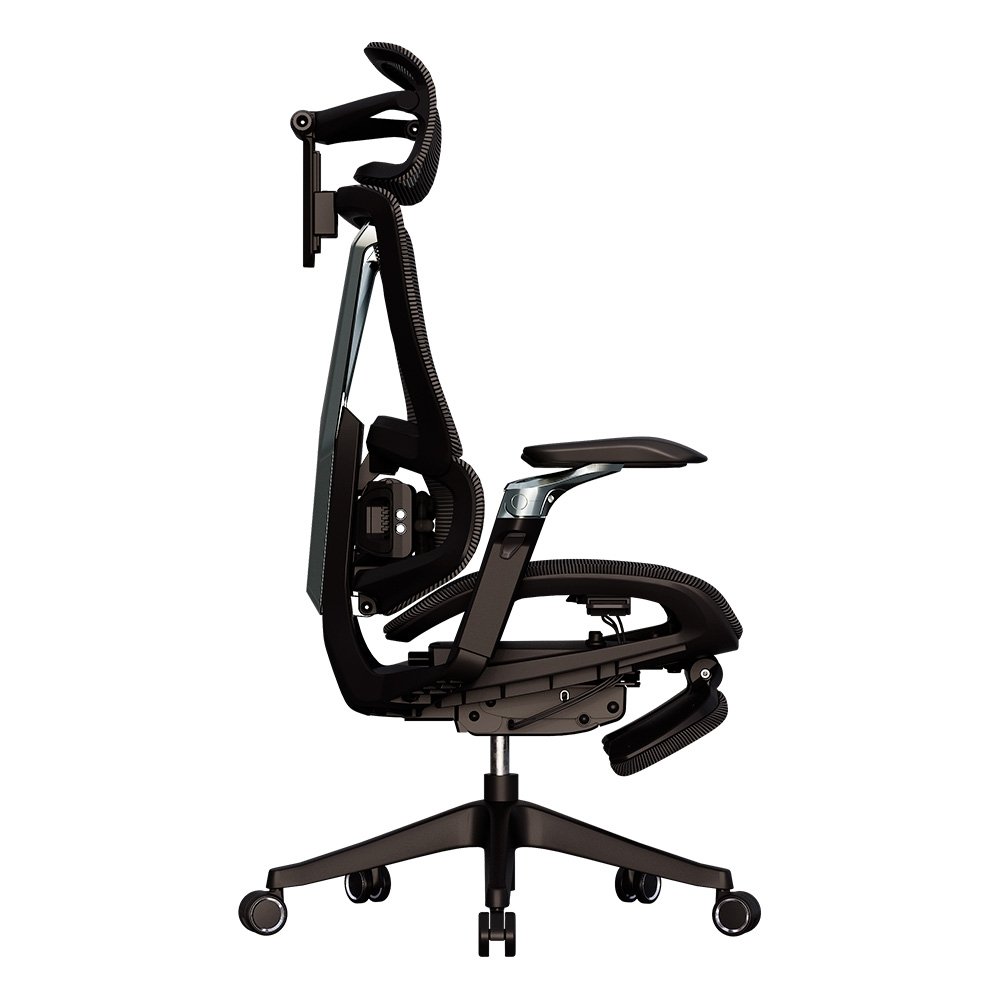 Cadeira Office Elements Calaena, com Massagem, Até 120kg, Reclinável, Malha, Preta - ( Balão.info - foto 2