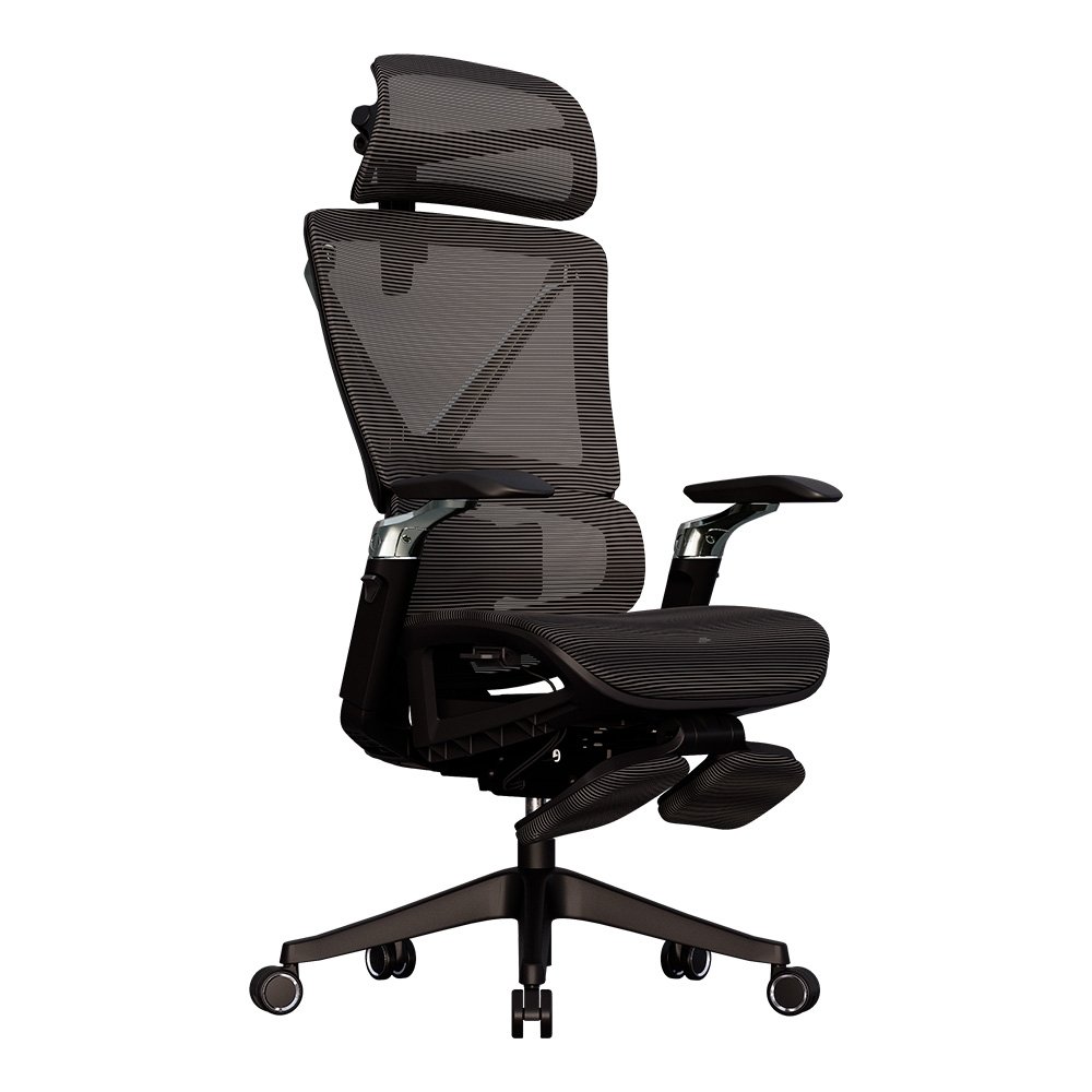 Cadeira Office Elements Calaena, com Massagem, Até 120kg, Reclinável, Malha, Preta - 72098 - view 3