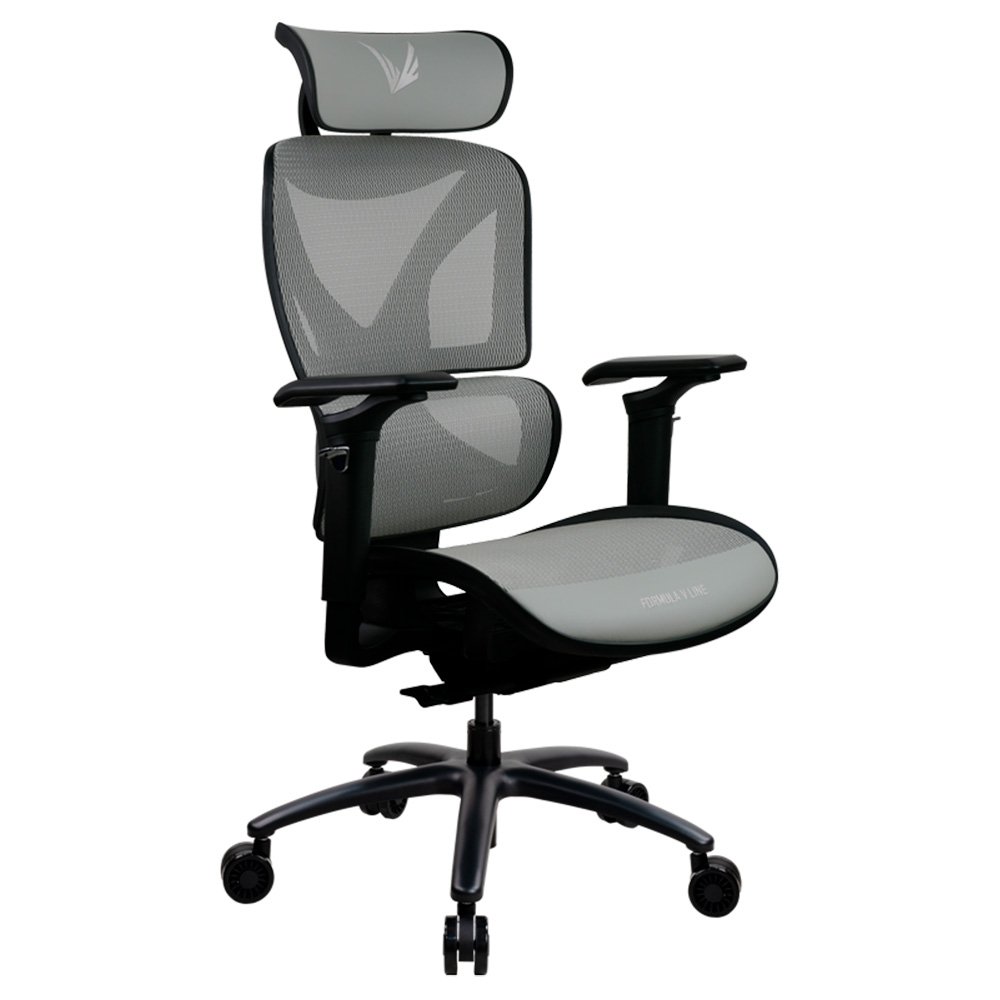 Cadeira Ergonômica Formula V Ergolux 6, Malha Ventilada, Apoio Lombar Regulável, Cinza Fumaça - ERGLX6-G - view 11