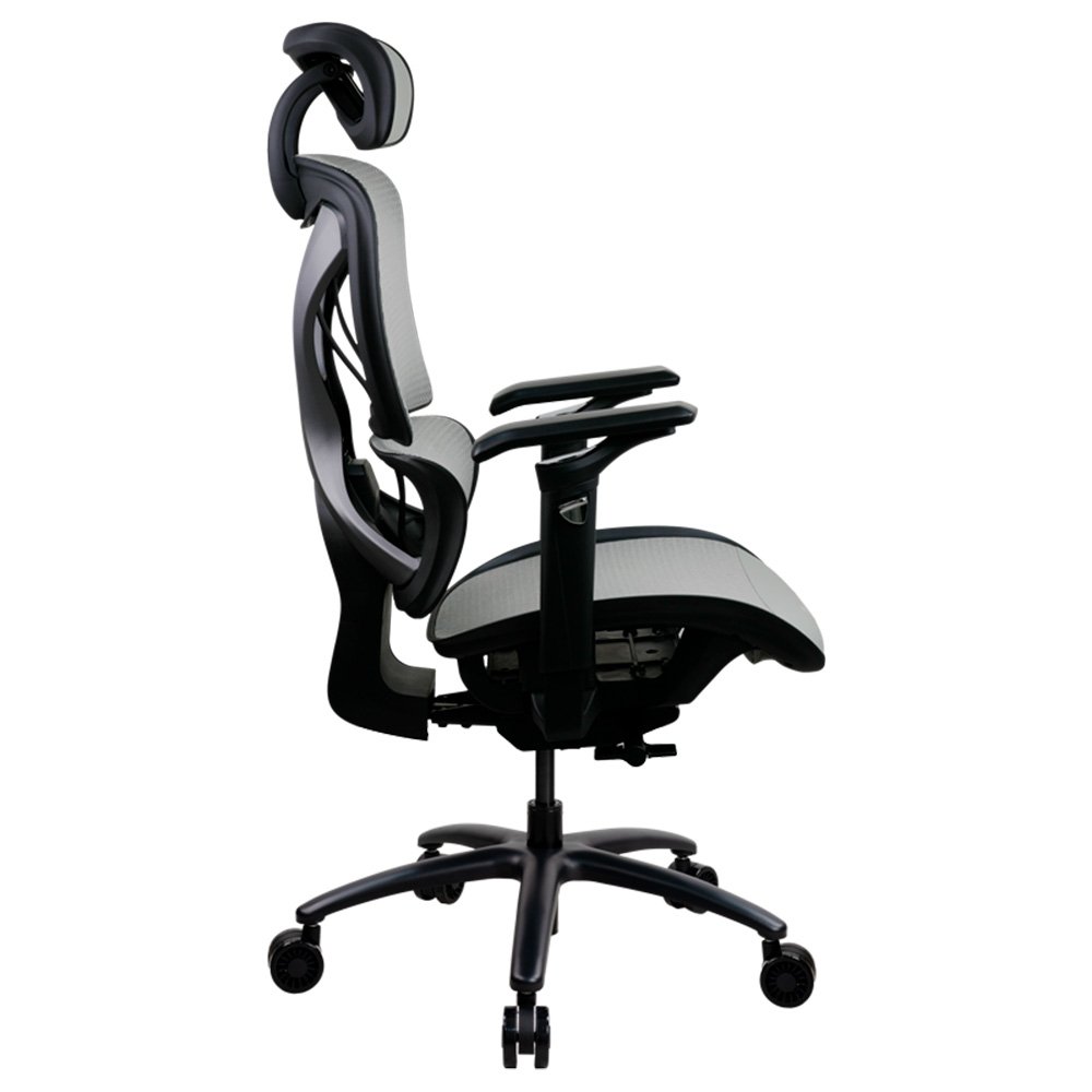 Cadeira Ergonômica Formula V Ergolux 6, Malha Ventilada, Apoio Lombar Regulável, Cinza Fumaça - ERGLX6-G - view 10
