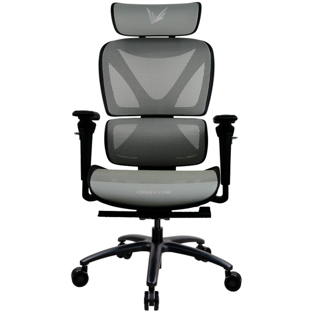 Cadeira Ergonômica Formula V Ergolux 6, Malha Ventilada, Apoio Lombar Regulável, Cinza Fumaça - ERGLX6-G
