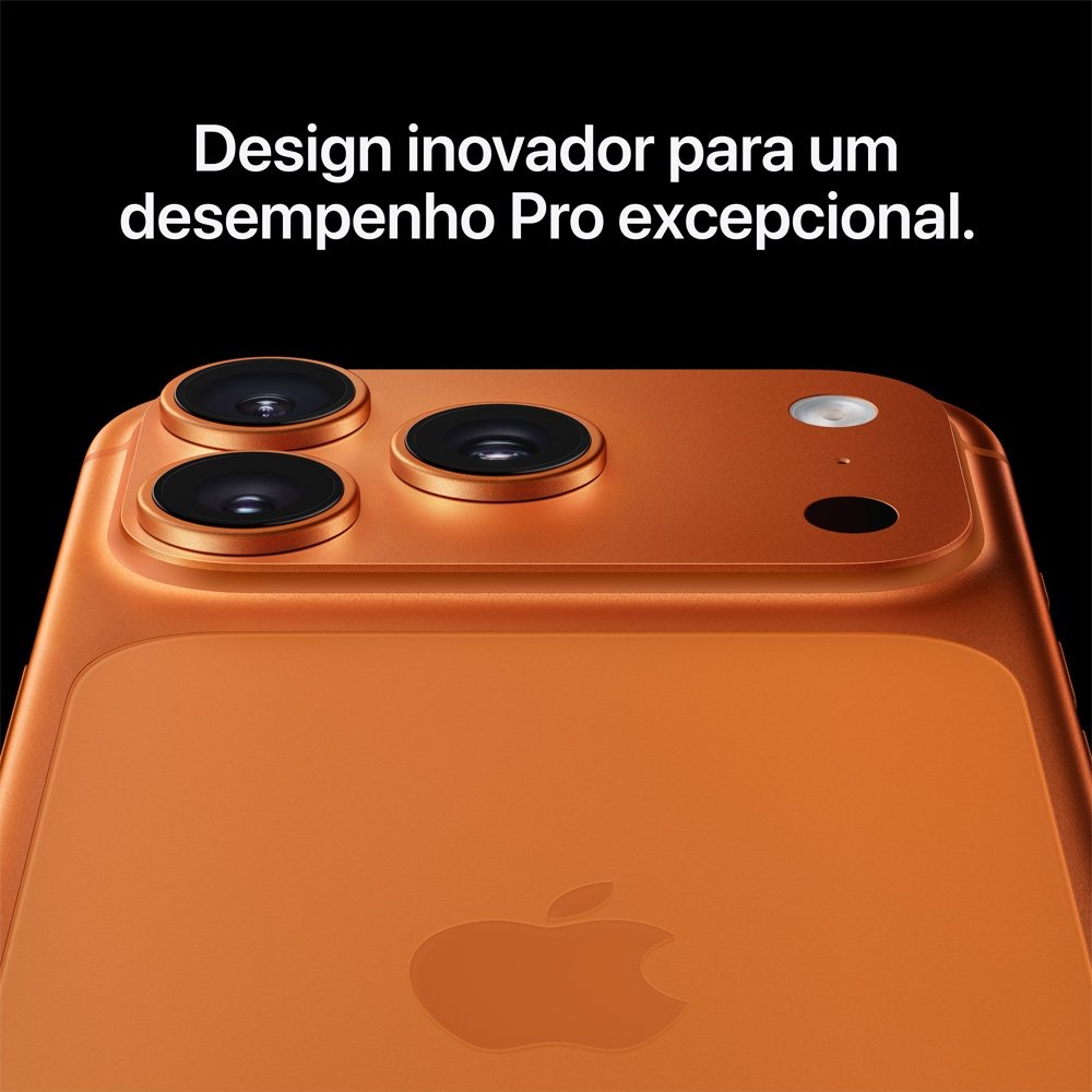 iPhone 17 Pro Apple 256GB, Câmera Tripla Fusion de 48MP, Tela 6.3" Super Retina XDR, Laranja-cósmico