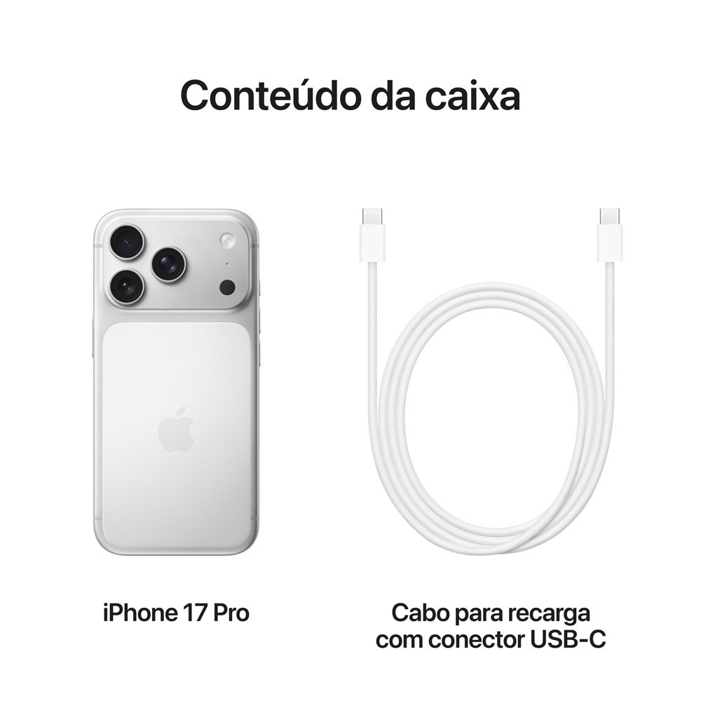 iPhone 17 Pro Apple 1TB, Câmera Tripla Fusion de 48MP, Tela 6.3 Super Retina XDR, Prateado - view 8