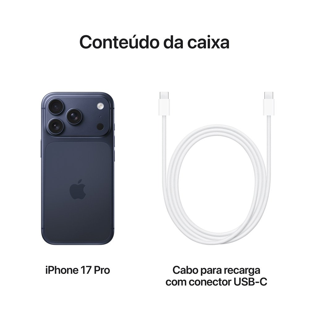 iPhone 17 Pro Apple 1TB, Câmera Tripla Fusion de 48MP, Tela 6.3 Super Retina XDR, Azul-intenso - view 8