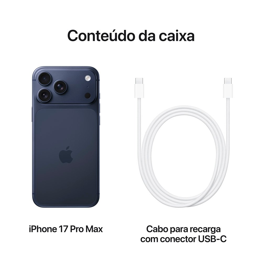 iPhone 17 Pro Max Apple 256GB, Azul | KaBuM!