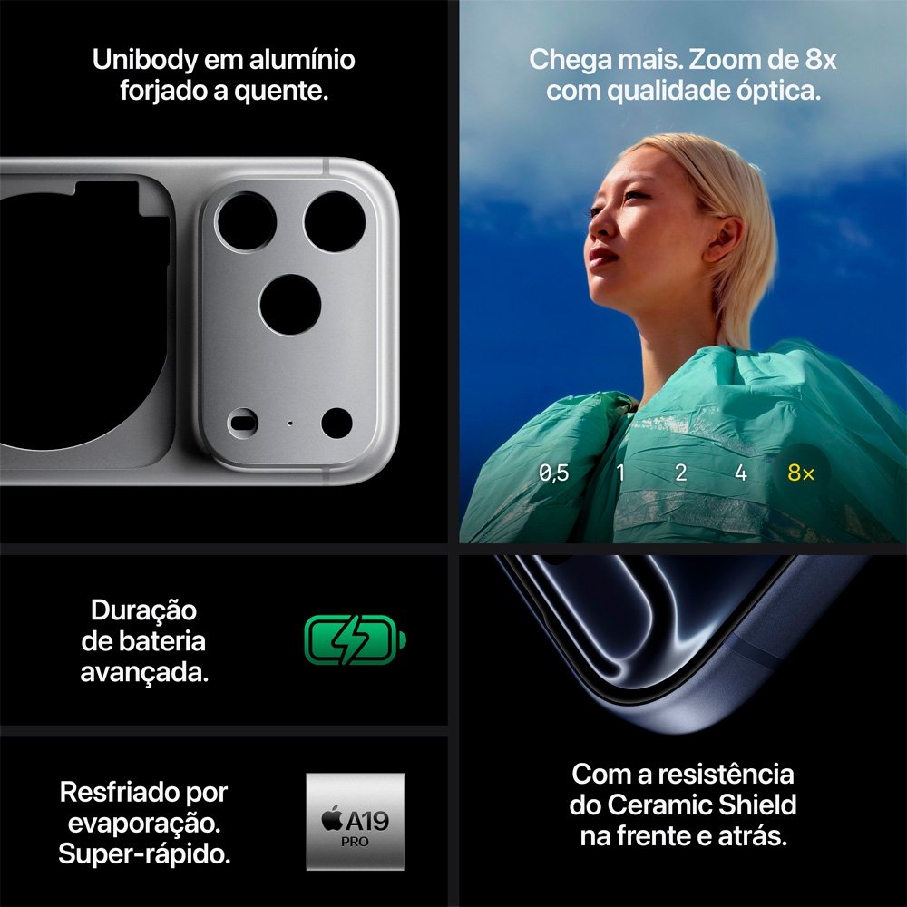 iPhone 17 Pro Max Apple 256GB, Azul | KaBuM!