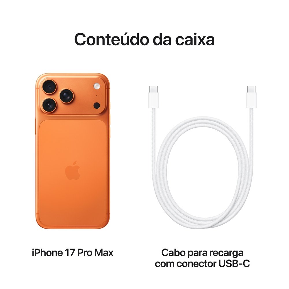 iPhone 17 Pro Max Apple 1TB, Câmera Tripla Fusion de 48MP, Tela 6.9 Super Retina XDR, Laranja Cósmico - view 8