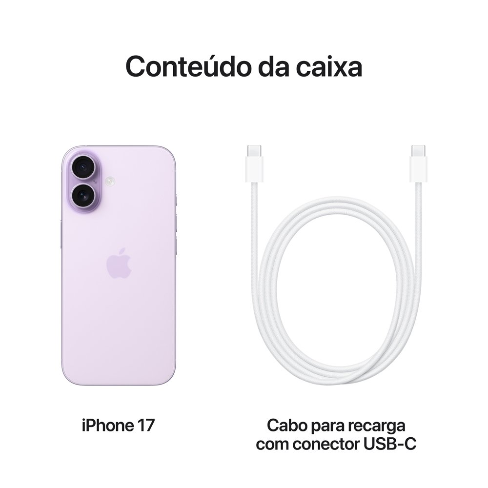 iPhone 17 Apple 256GB, Lavanda | KaBuM!