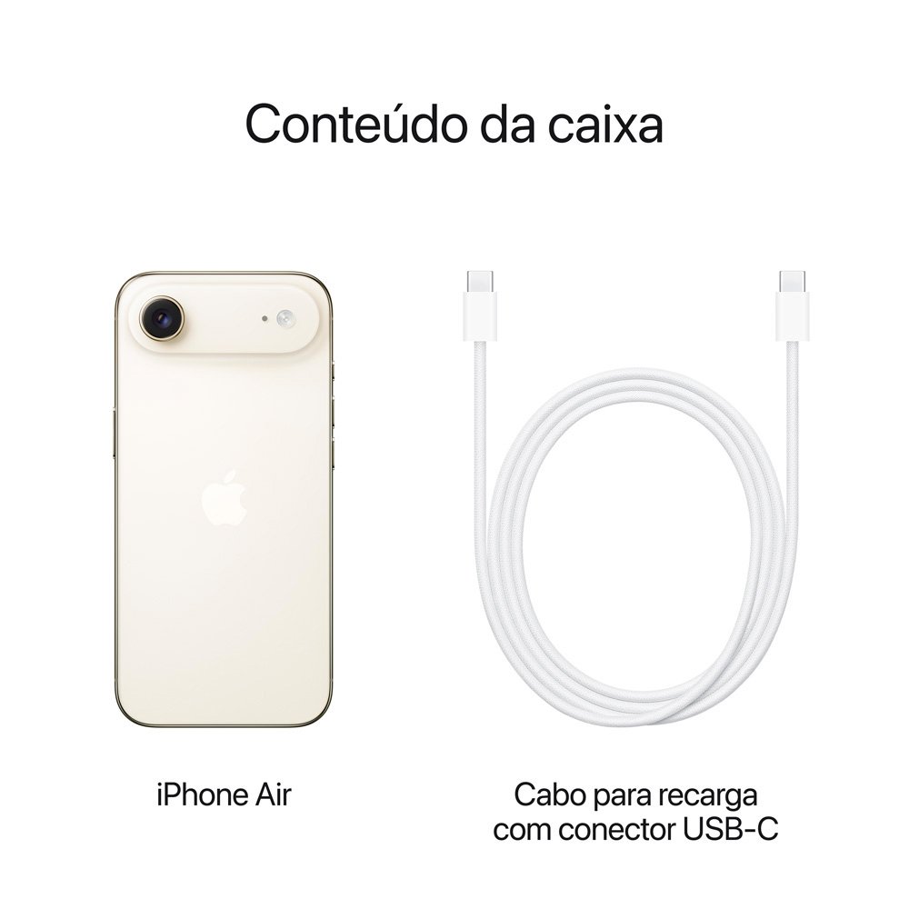 "iPhone Air Apple 256GB, Câmera Fusion de 48MP, Tela 6.5"" Super Retina XDR, Dourado-claro" - view 8