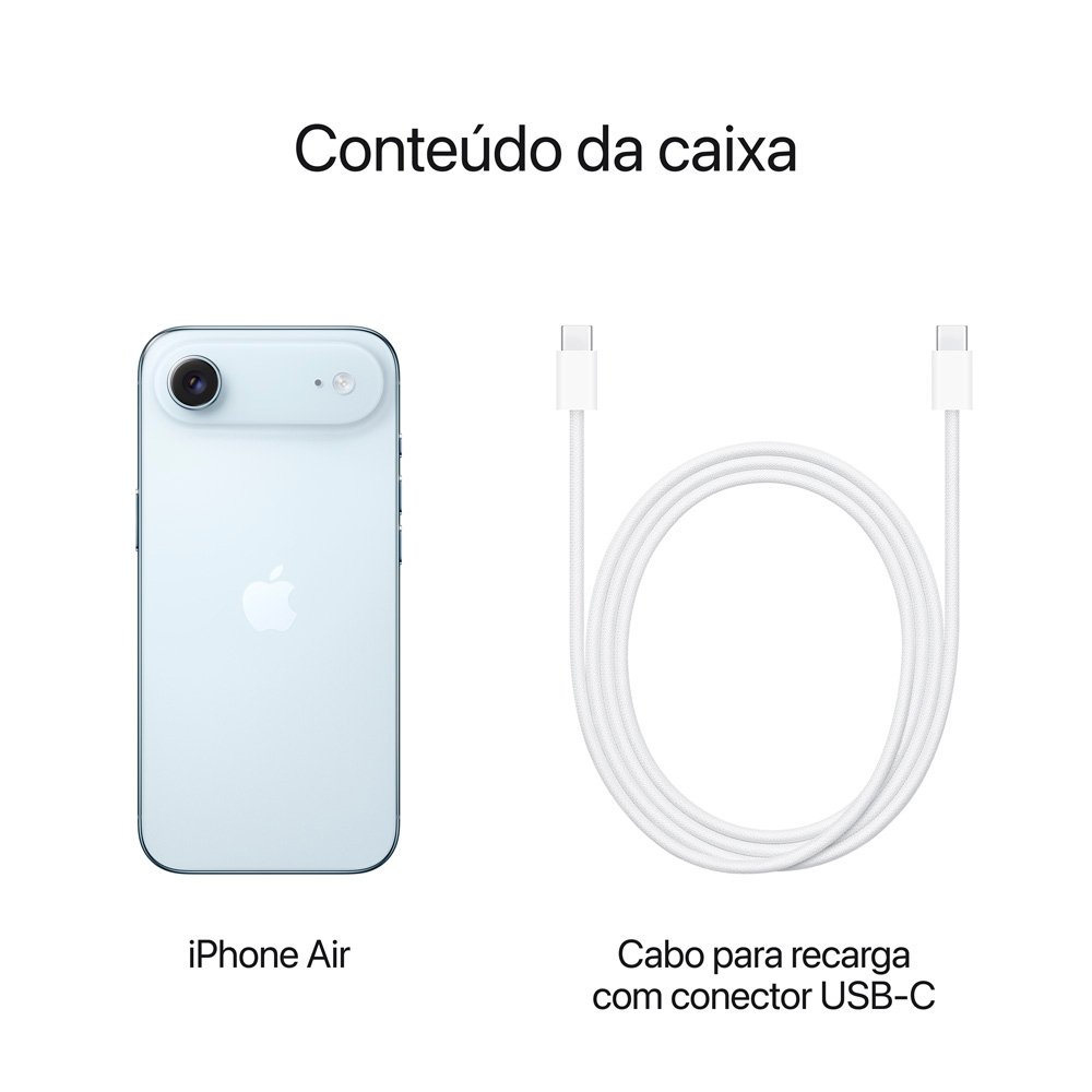 iPhone Air Apple 256GB, Câmera Fusion de 48MP, Tela 6.5 Super Retina XDR, Azul-céu - view 8