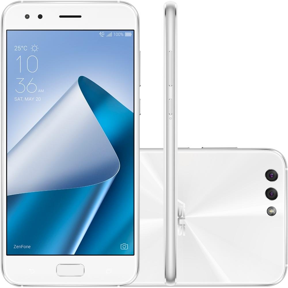 Smartphone Asus Zenfone 4, 64GB, 12MP, Tela 5.5´, Branco - ZE554KL-6B057BR Smartphone Asus Zenfone 4, 64GB, 12MP, Tela 5.5´, Branco - ZE554KL-6B057BR