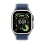 Apple Watch Ultra 3 GPS + Cellular, Caixa Natural de Titânio de 49 mm, Pulseira loop Trail Azul/Azul-Brilhante, M/G - MEWU4BE/A