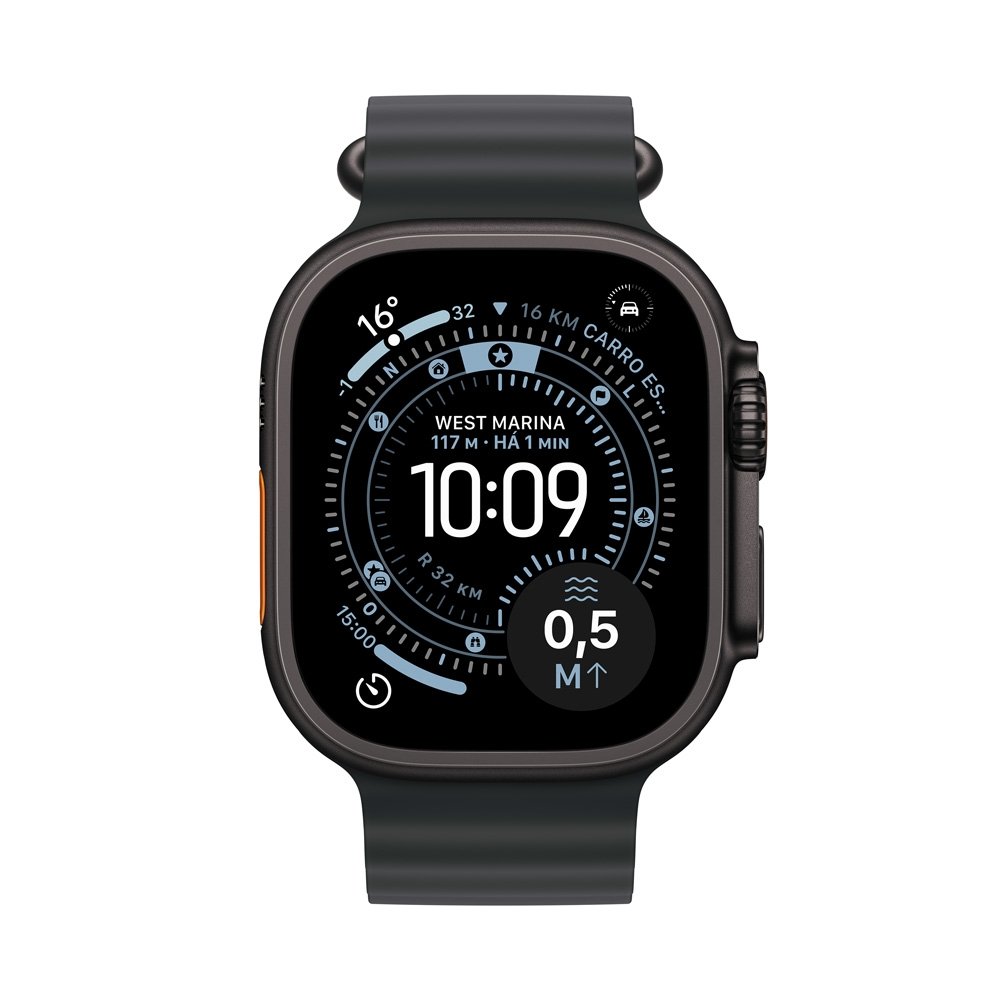 Apple Watch Ultra 3 GPS + Cellular, Caixa Preta de Titânio de 49 mm, Pulseira Oceano Preta - MF0J4BE/A - view 2