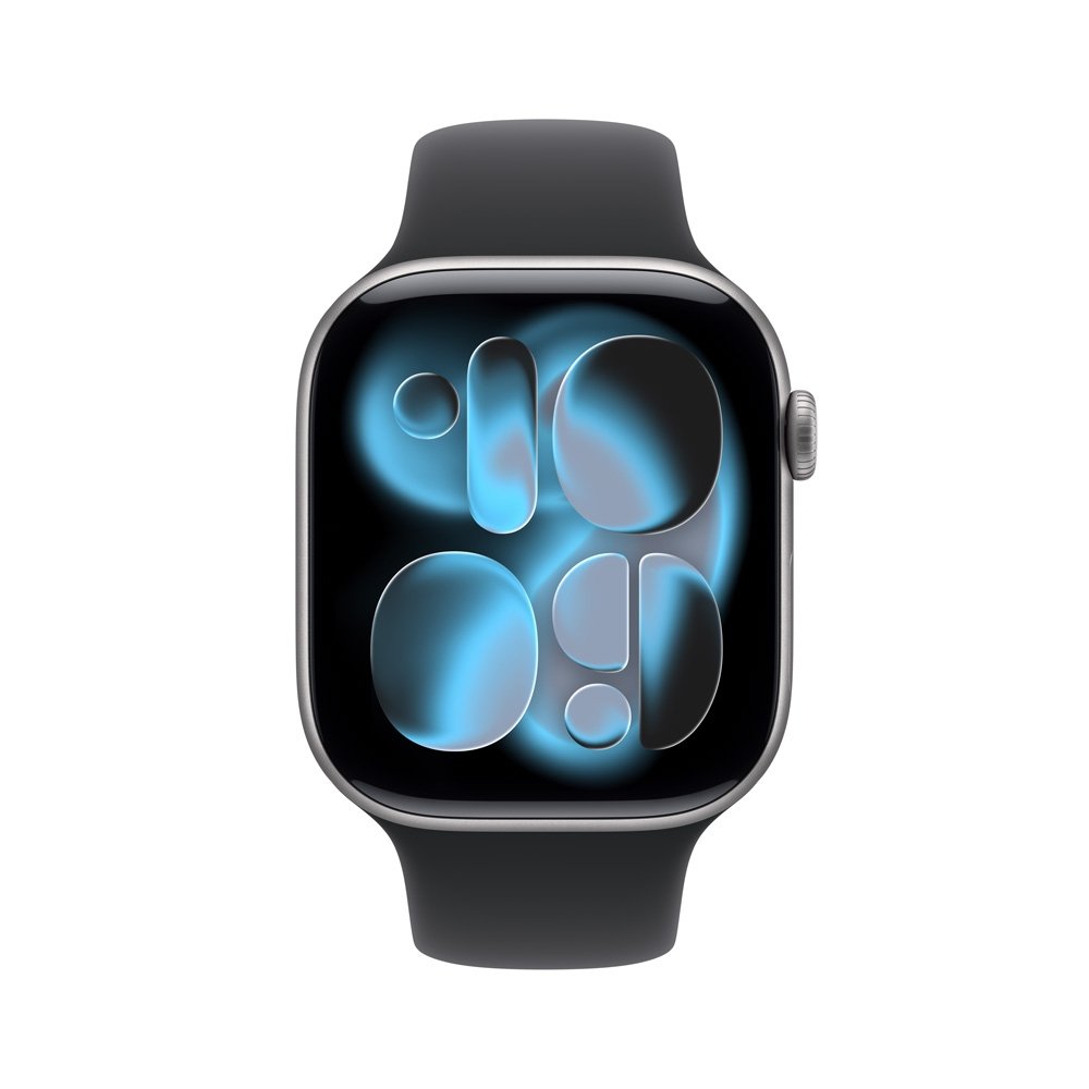 Apple Watch Series 11 GPS, Caixa Cinza-espacial de Alumínio de 46 mm, Pulseira esportiva Preta, Tamanho M/G - MEV44AM/A Apple Watch Series 11 GPS, Caixa Cinza-espacial de Alumínio de 46 mm, Pulseira esportiva Preta, Tamanho M/G - MEV44AM/A