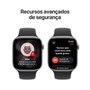 Apple Watch Series 11 GPS, Caixa Cinza-espacial de Alumínio de 46 mm, Pulseira esportiva Preta, Tamanho M/G - MEV44AM/A