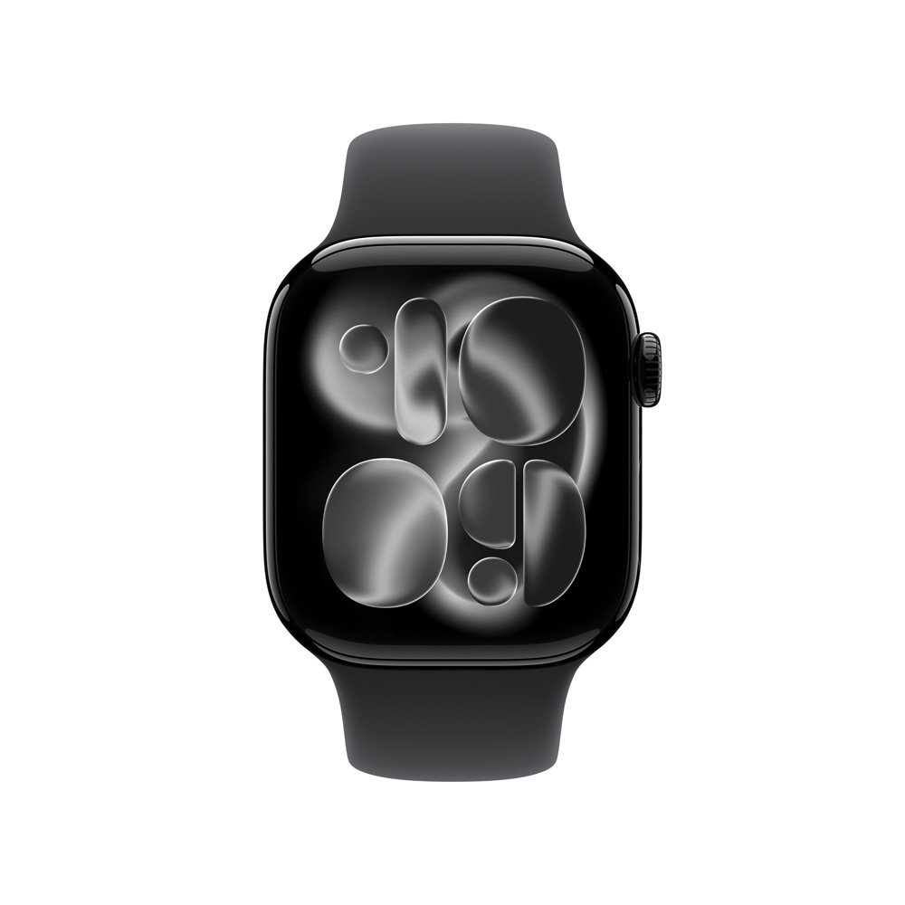 Apple Watch Series 11 GPS + Cellular, Caixa Preta Brilhante de Alumínio de 42 mm, Pulseira esportiva Preta, Tamanho P/M - MF834AM/A - view 2