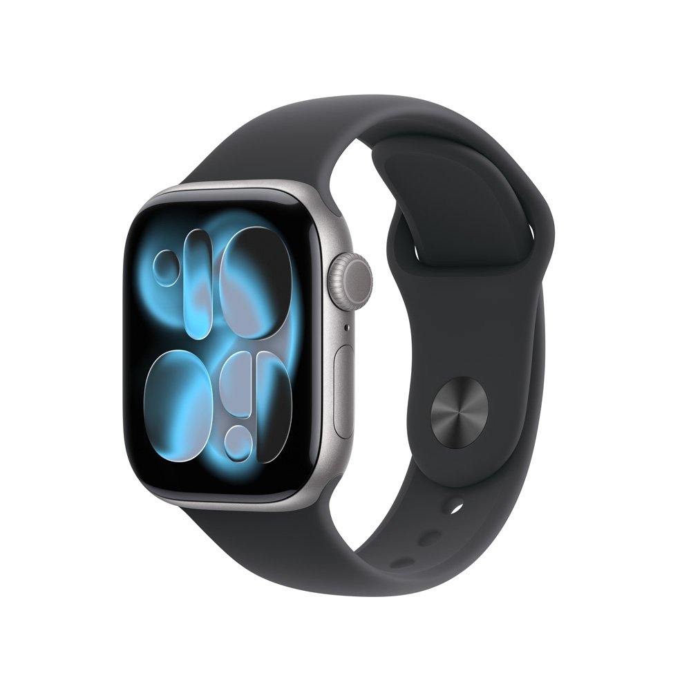 Apple Watch Series 11 GPS + Cellular, Caixa Cinza-espacial de Alumínio de 42 mm, Pulseira esportiva Preta, Tamanho P/M - MF8A4AM/A Apple Watch Series 11 GPS + Cellular, Caixa Cinza-espacial de Alumínio de 42 mm, Pulseira esportiva Preta, Tamanho P/M - MF8A4AM/A