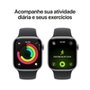 Apple Watch Series 11 GPS + Cellular, Caixa Cinza-espacial de Alumínio de 42 mm, Pulseira esportiva Preta, Tamanho P/M - MF8A4AM/A