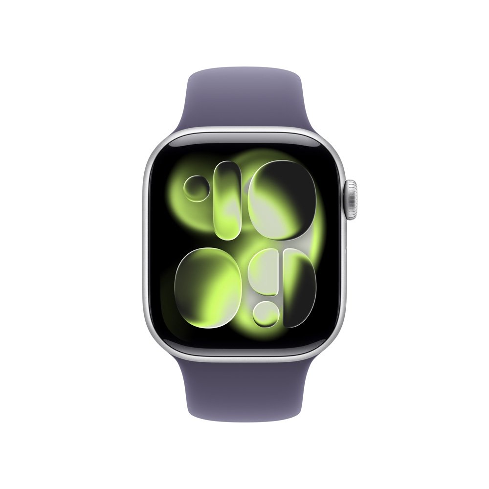 Apple Watch Series 11 GPS + Cellular, Caixa Prateada de Alumínio de 42 mm, Pulseira Esportiva Roxo-névoa, Tamanho P/M - MF8H4AM/A Apple Watch Series 11 GPS + Cellular, Caixa Prateada de Alumínio de 42 mm, Pulseira Esportiva Roxo-névoa, Tamanho P/M - MF8H4AM/A