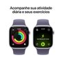 Apple Watch Series 11 GPS + Cellular, Caixa Prateada de Alumínio de 42 mm, Pulseira Esportiva Roxo-névoa, Tamanho P/M - MF8H4AM/A