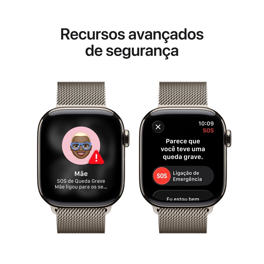 Apple Watch Series 11 GPS + Cellular, Caixa Natural de Titânio de 42 mm, Pulseira Natural Estilo Milanês - MF8P4AM/A - view 6