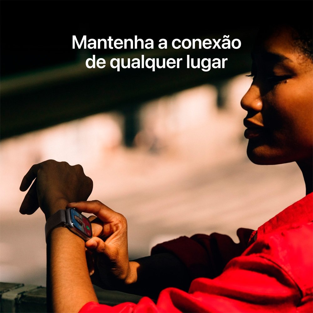Apple Watch Series 11 GPS + Cellular, Caixa Natural de Titânio de 42 mm, Pulseira Natural Estilo Milanês - MF8P4AM/A - view 7