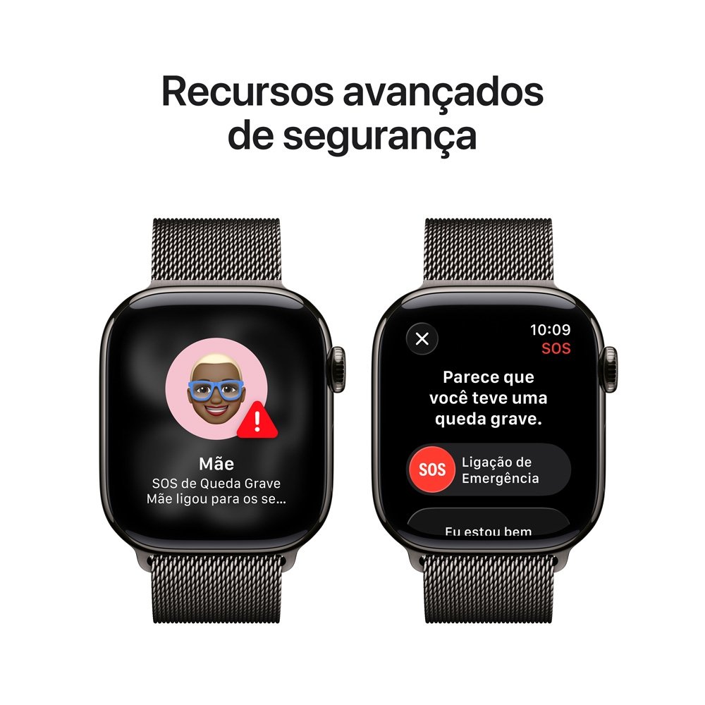Apple Watch Series 11 GPS + Cellular, Caixa Ardósia de Titânio de 42 mm, Pulseira Ardósia Estilo Milanês - MF8U4AM/A - view 6
