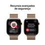 Apple Watch Series 11 GPS + Cellular, Caixa Dourada de Titânio de 42 mm, Pulseira Dourada Estilo Milanês - MF8Y4AM/A