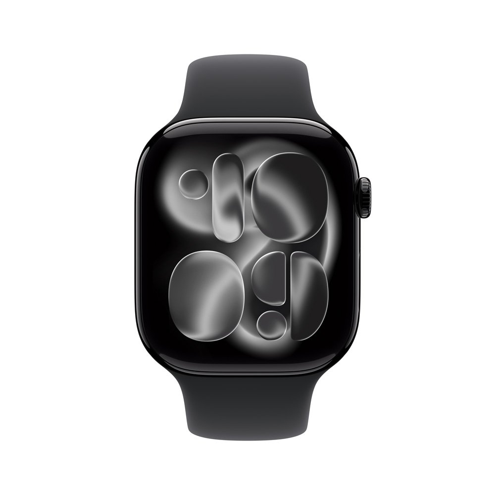 Apple Watch Series 11 GPS + Cellular, Caixa Preta Brilhante de Alumínio de 46 mm, Pulseira esportiva Preta, Tamanho M/G - MFC44AM/A