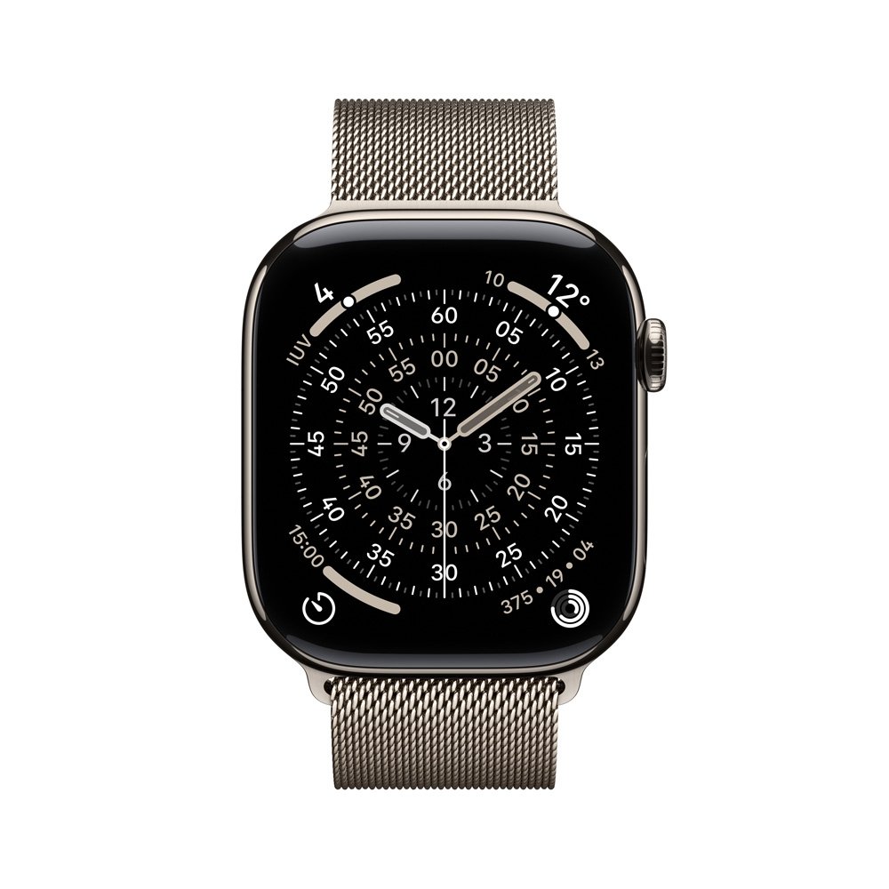 Apple Watch Series 11 GPS + Cellular, Caixa Natural de Titânio de 46 mm, Pulseira Natural Estilo Milanês, Tamanho M/G - MFD04AM/A Apple Watch Series 11 GPS + Cellular, Caixa Natural de Titânio de 46 mm, Pulseira Natural Estilo Milanês, Tamanho M/G - MFD04AM/A
