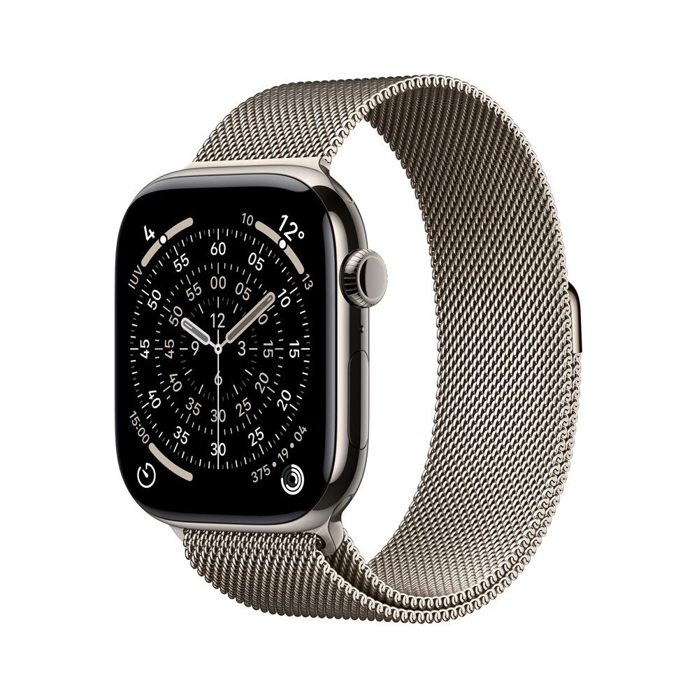 Apple Watch Series 11 GPS + Cellular, Caixa Natural de Titânio de 46 mm, Pulseira Natural Estilo Milanês, Tamanho M/G - MFD04AM/A Apple Watch Series 11 GPS + Cellular, Caixa Natural de Titânio de 46 mm, Pulseira Natural Estilo Milanês, Tamanho M/G - MFD04AM/A