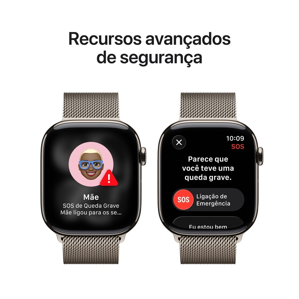 Apple Watch Series 11 GPS + Cellular, Caixa Natural de Titânio de 46 mm, Pulseira Natural Estilo Milanês, Tamanho M/G - MFD04AM/A Apple Watch Series 11 GPS + Cellular, Caixa Natural de Titânio de 46 mm, Pulseira Natural Estilo Milanês, Tamanho M/G - MFD04AM/A