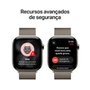 Apple Watch Series 11 GPS + Cellular, Caixa Natural de Titânio de 46 mm, Pulseira Natural Estilo Milanês, Tamanho M/G - MFD04AM/A